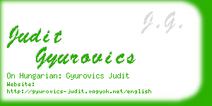 judit gyurovics business card